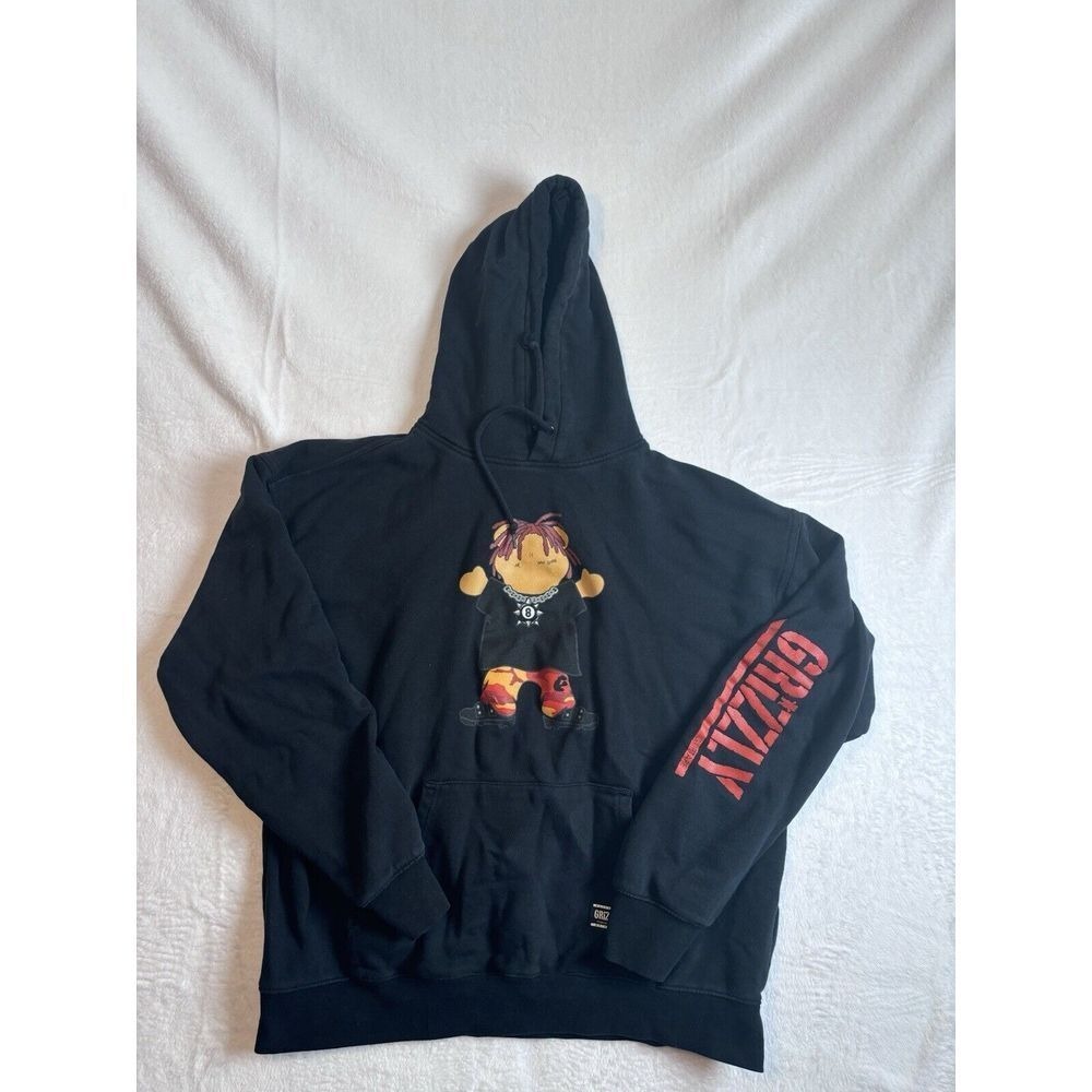 Grizzly Trippie Redd Black Pullover Long Sleeve Hoodie Men's Large‎ *